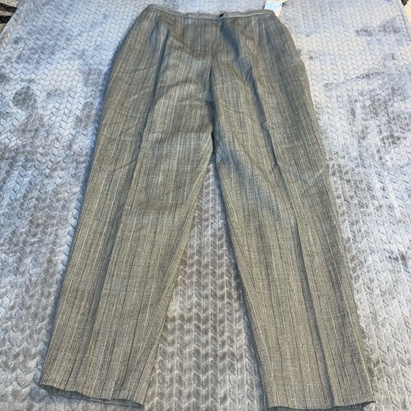 NWT Harve Bernard Wool Lined Pants.  Vintage.  Black/Gray Straight leg. 14 T - Picture 5 of 12